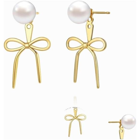 Pearl Dangle Earrings for Women | Elegant Drop Designs - Picture 1 of 5